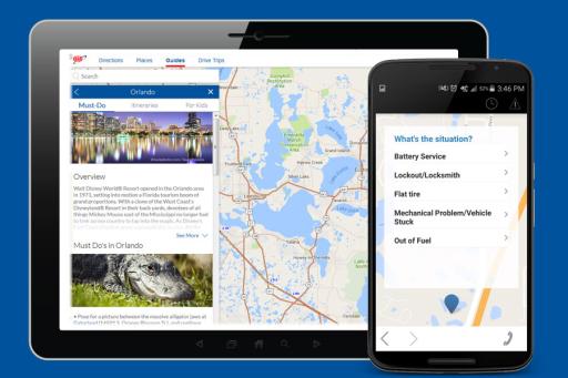 Trip planning with the AAA mobile app